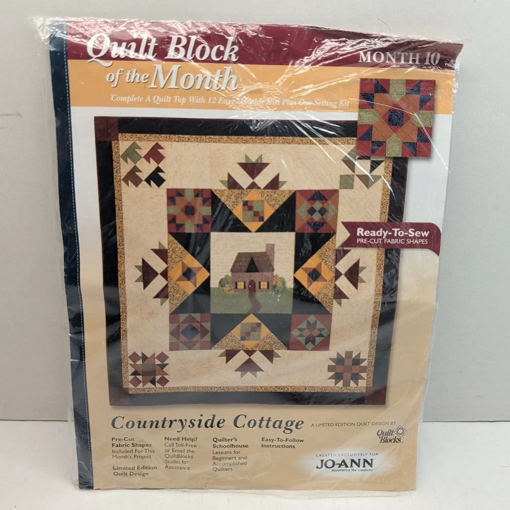 Jo-Ann Countryside Cottage Quilt Block of the Month 10 New Providence Kit